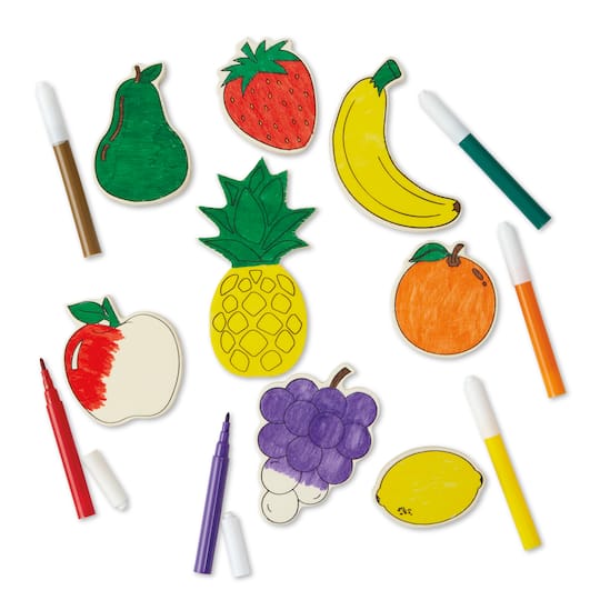 Fruit Color Your Way Wood Play Kit by Creatology&#x2122;
